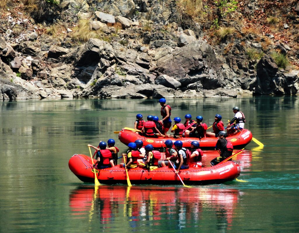 White-water rafting on the Ganges River in Rishikesh