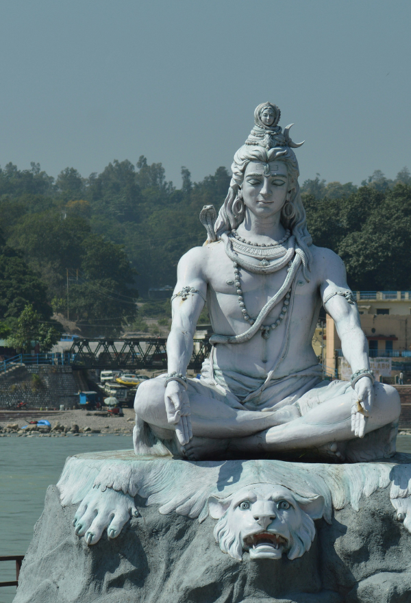 This is a Hidden Gems in Rishikesh. 14-foot statue of Lord Shiva meditating on the banks of the Holy Ganga River.