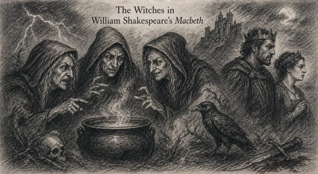 Shakespeare's three witches from Macbeth(tragedy)